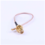 轉(zhuǎn)接線射頻線,IPEX轉(zhuǎn)SMA鍍金外螺內(nèi)孔,RG178,L=150mm,四件套——KHB(RG178)-150-28
