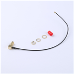 轉(zhuǎn)接線 11牙SMA彎母頭轉(zhuǎn)一代IPEX RG137黑色線——KH-SMAKW-IPEX-RG1.37-B200