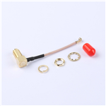 轉(zhuǎn)接線 11牙SMA彎母頭轉(zhuǎn)一代IPEX RG178線——KH-SMAKW-IPEX-RG1.78-50