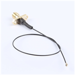 轉接線 雙孔法蘭SMA母頭轉四代IPEX RG0.81黑線——KH-FL2SMAK-IPEX4-RG0.81-B200