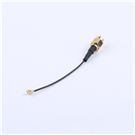 SMA公頭公針轉(zhuǎn)一代IPEX,RG1.13黑色線,線長(zhǎng)70mm——KH-SMAJ-IPEX-RG1.13-B70