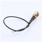 SMA公頭公針轉(zhuǎn)四代IPEX,RG1.37黑色線,線長(zhǎng)160mm——KH-SMAJ-IPEX4-RG1.37-B160