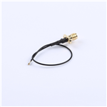 轉接線 雙孔法蘭SMA母頭轉四代IPEX RG1.13黑線——KH-FL2SMAK-IPEX4-RG1.13-B140