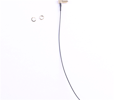 IPEX轉SMA鍍金彎頭，外螺內孔，RG1.13黑色線材，L=200mm——KH-IPEX-SMA-W-200